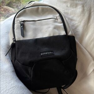 Sherpani Two-Tone Black and Cream Backpack